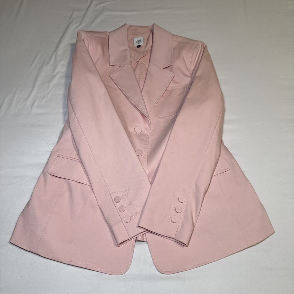 CAbi Womens Size 10 Grace Pink Blazer Mid Length Structured 3 Button Jacket NWOT - Picture 9 of 16